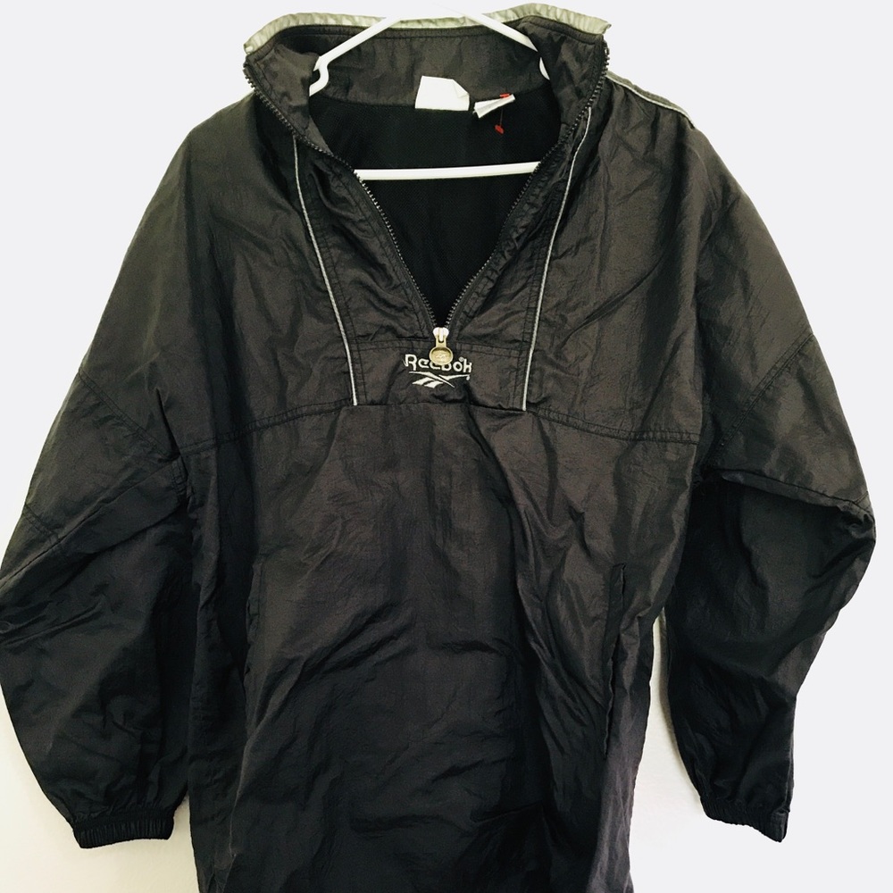 Reebok wind jacket, black, vintage